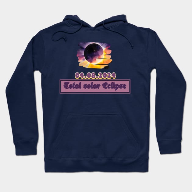 Pennsylvania State Erie PA USA Totality April 8, 2024 Total Solar Eclipse Hoodie by r.abdulazis